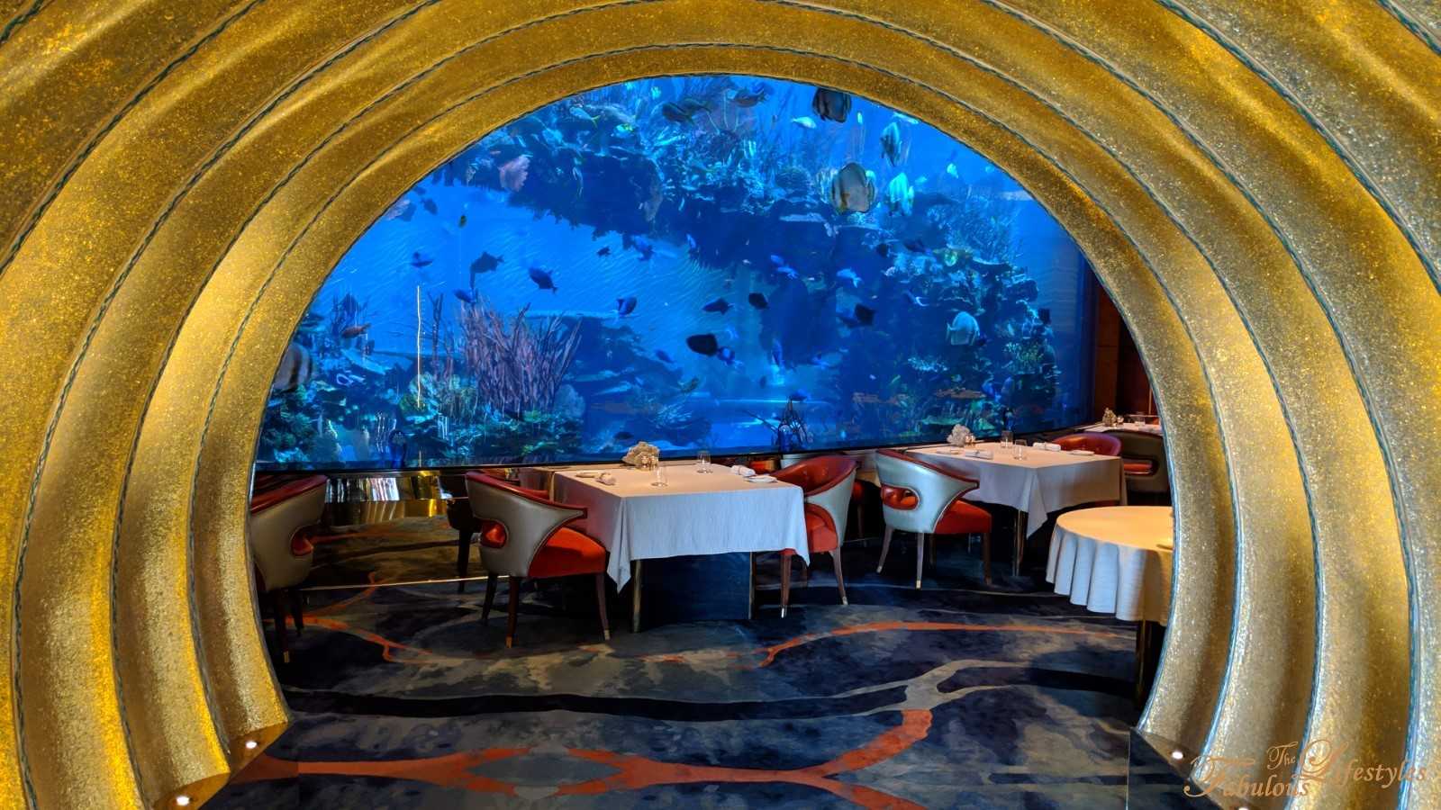 【杜拜．Dubai】帆船飯店海底餐廳☆金色隧道襯出華麗海底世界